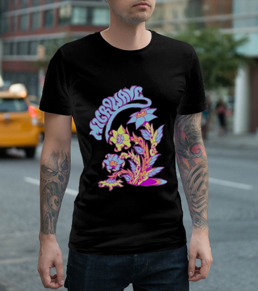 Microwave Psychedelic Floral T-Shirt