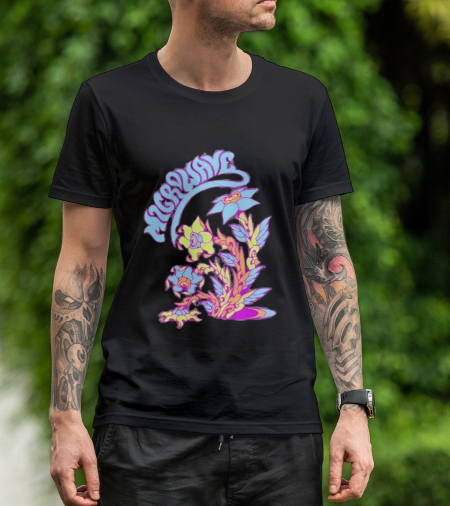 Microwave Psychedelic Floral T-Shirt