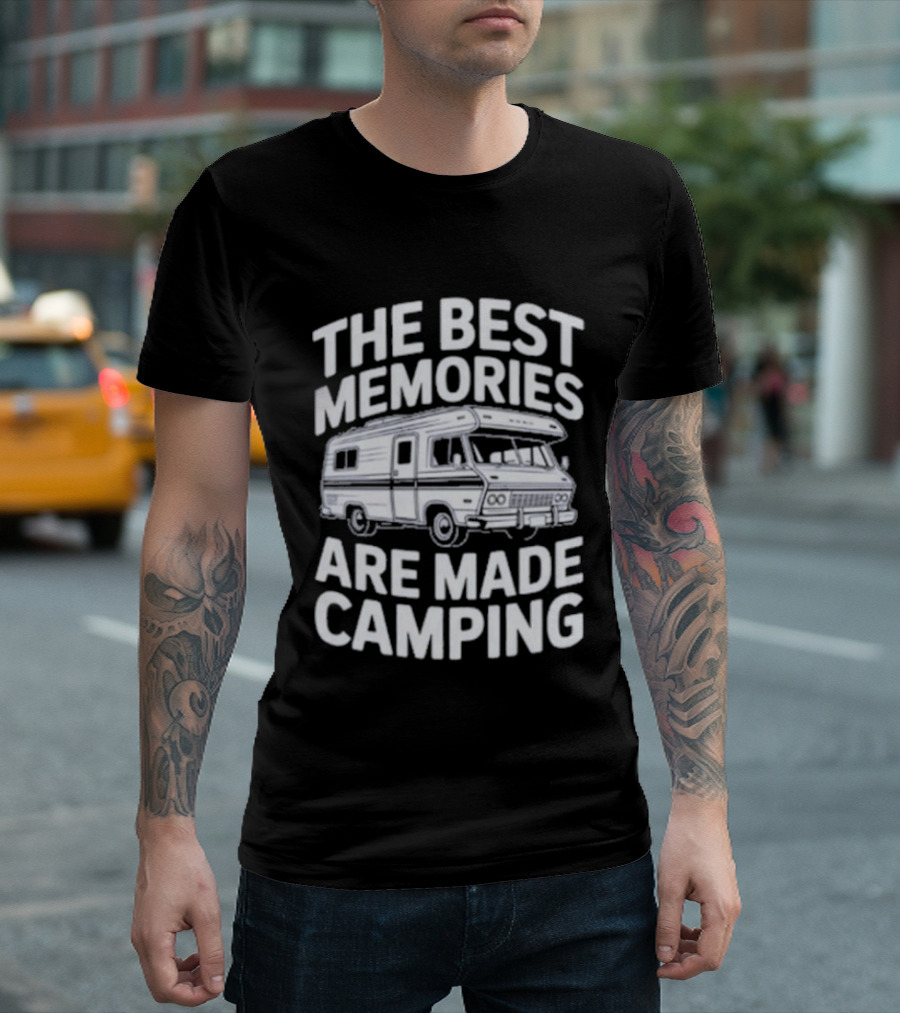 The Best Memories Are Made Camping Camper Van Adventure T-Shirt