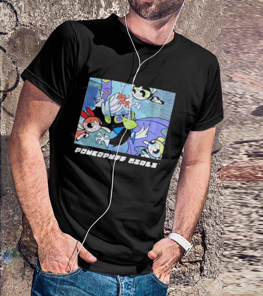 Powerpuff Girls Mojo Jojo Battle Scene Panel T-Shirt
