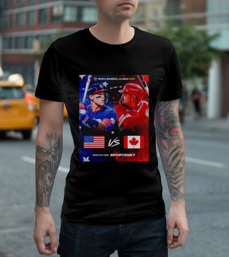 World Baseball Classic 2026 USA Vs Canada Sportsnet Event T-Shirt
