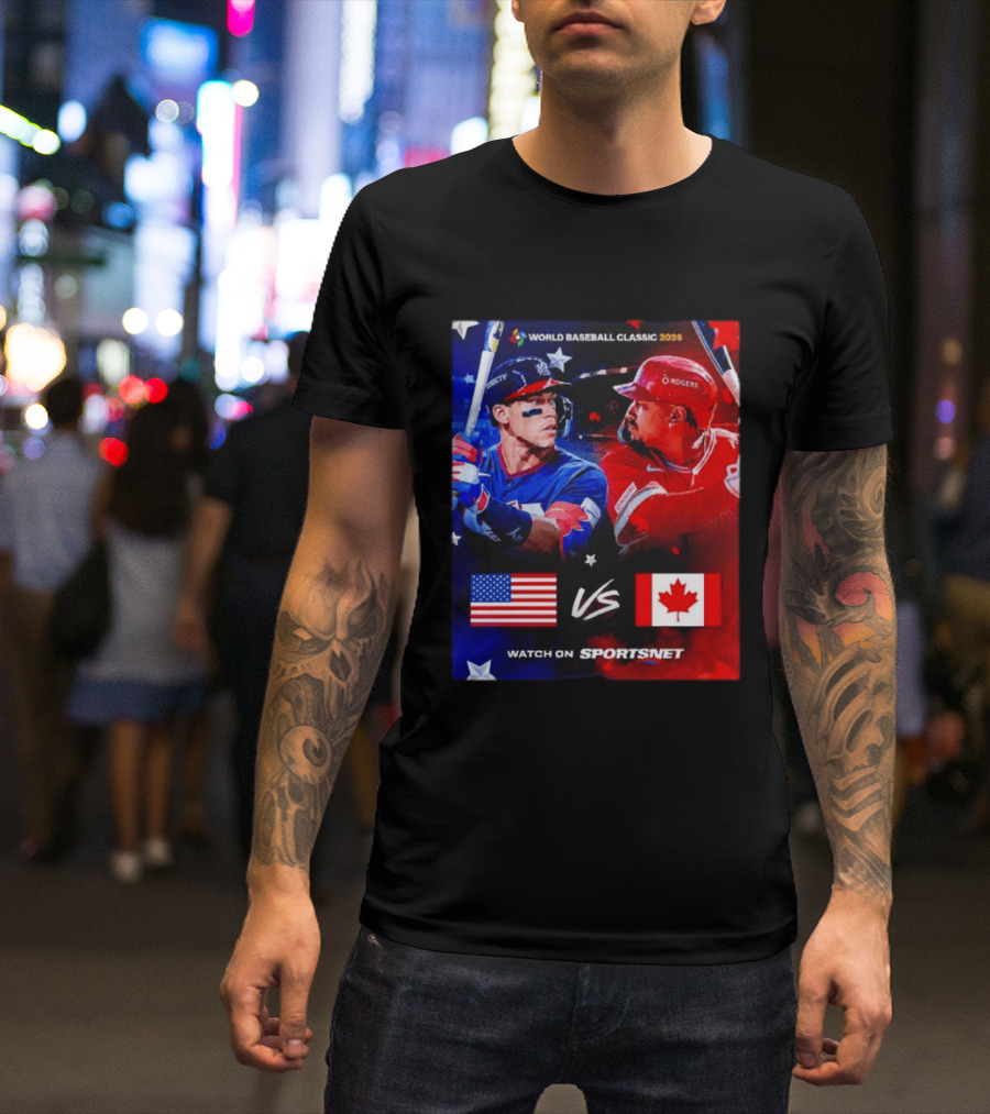 World Baseball Classic 2026 USA Vs Canada Sportsnet Event T-Shirt