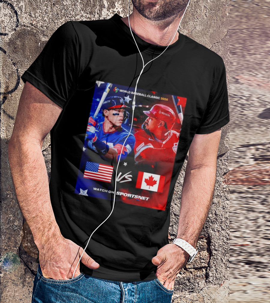 World Baseball Classic 2026 USA Vs Canada Sportsnet Event T-Shirt