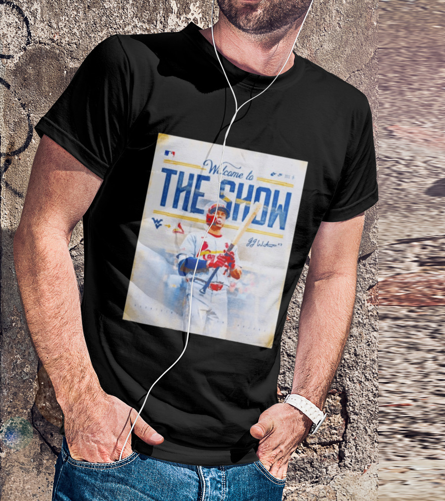 Welcome To The Show JJ Wetherholt St. Louis Cardinals MLB WVU Baseball T-Shirt