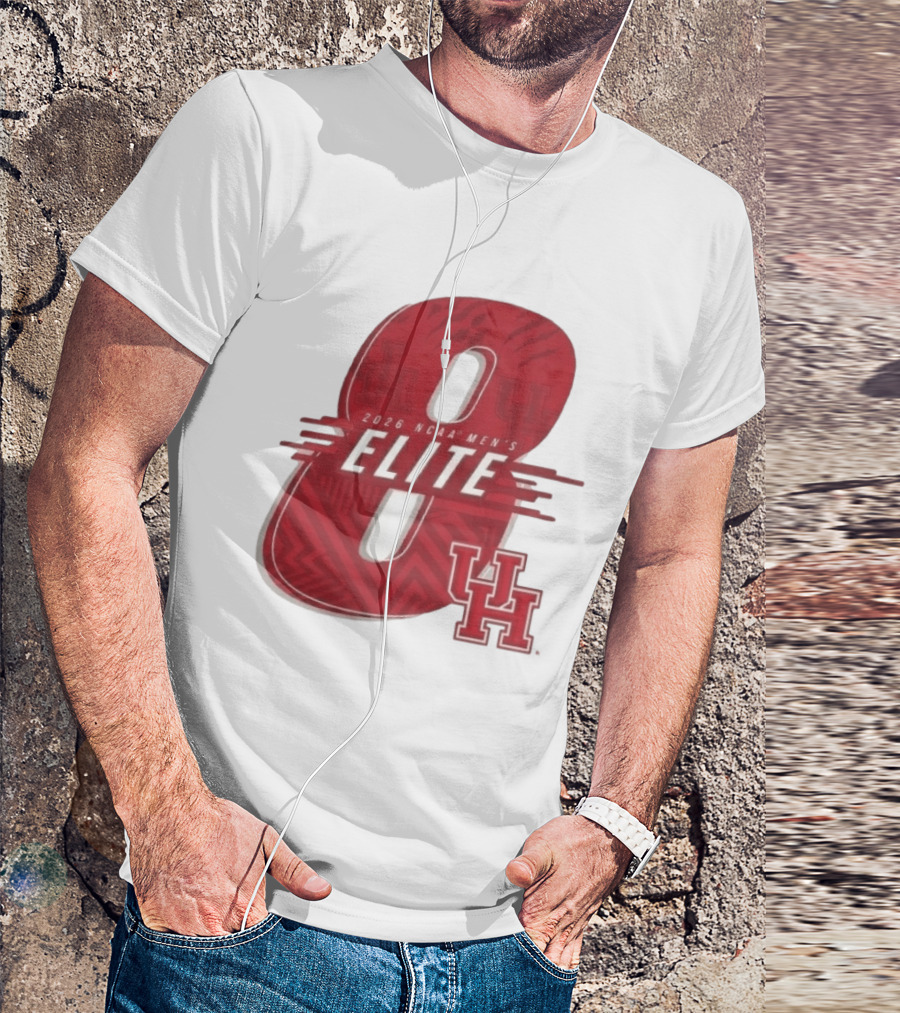 2026 NCAA Men's Elite 8 Houston Cougars UH T-Shirt