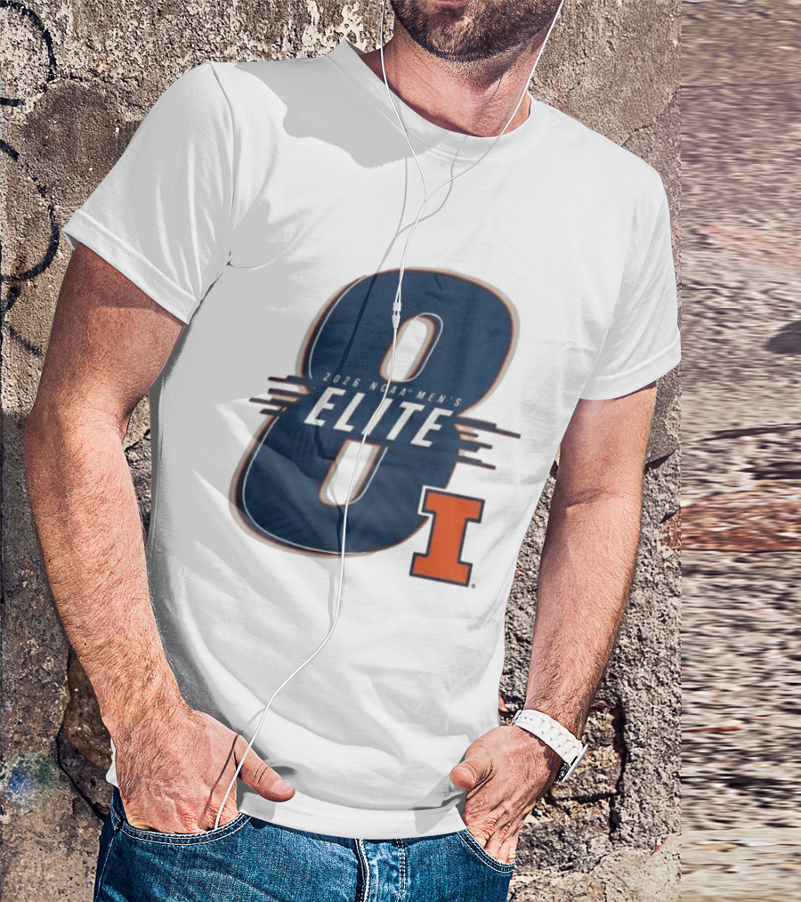 2026 NCAA Men's Elite 8 Illinois Fighting Illini I T-Shirt