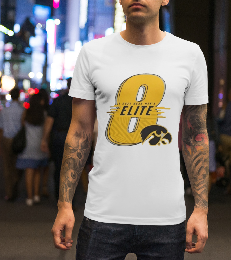 2026 NCAA Men's Elite 8 Iowa Hawkeyes Fan Gear T-Shirt