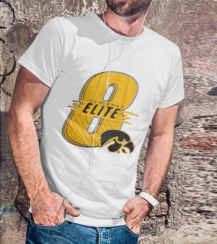 2026 NCAA Men's Elite 8 Iowa Hawkeyes Fan Gear T-Shirt
