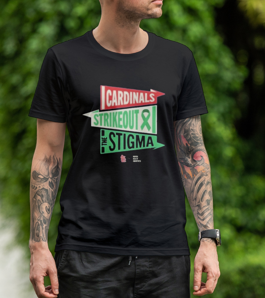 Cardinals Strikeout The Stigma Mental Health Awareness 2026 T-Shirt