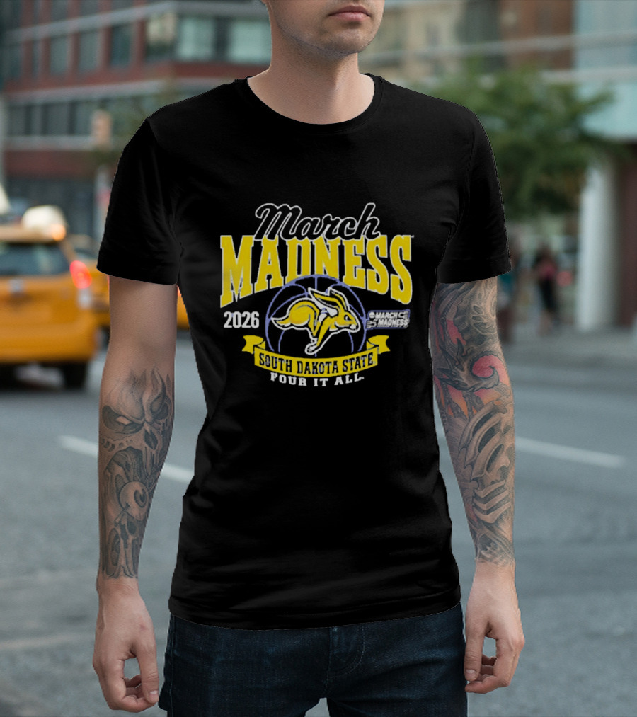 South Dakota State 2026 Jackrabbits March Madness Four It All T-Shirt