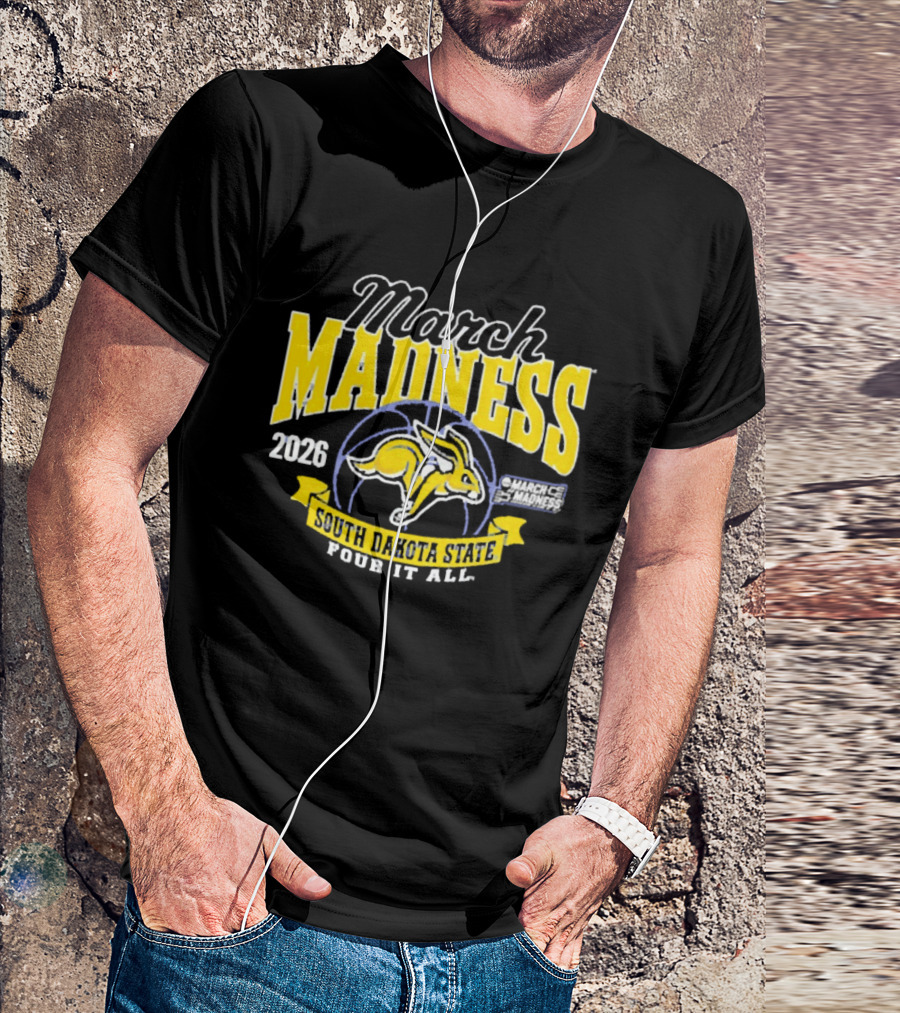 South Dakota State 2026 Jackrabbits March Madness Four It All T-Shirt