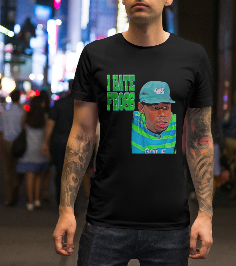 Tyler The Creator I Hate Frogs Meme Golf Hat Striped T-Shirt