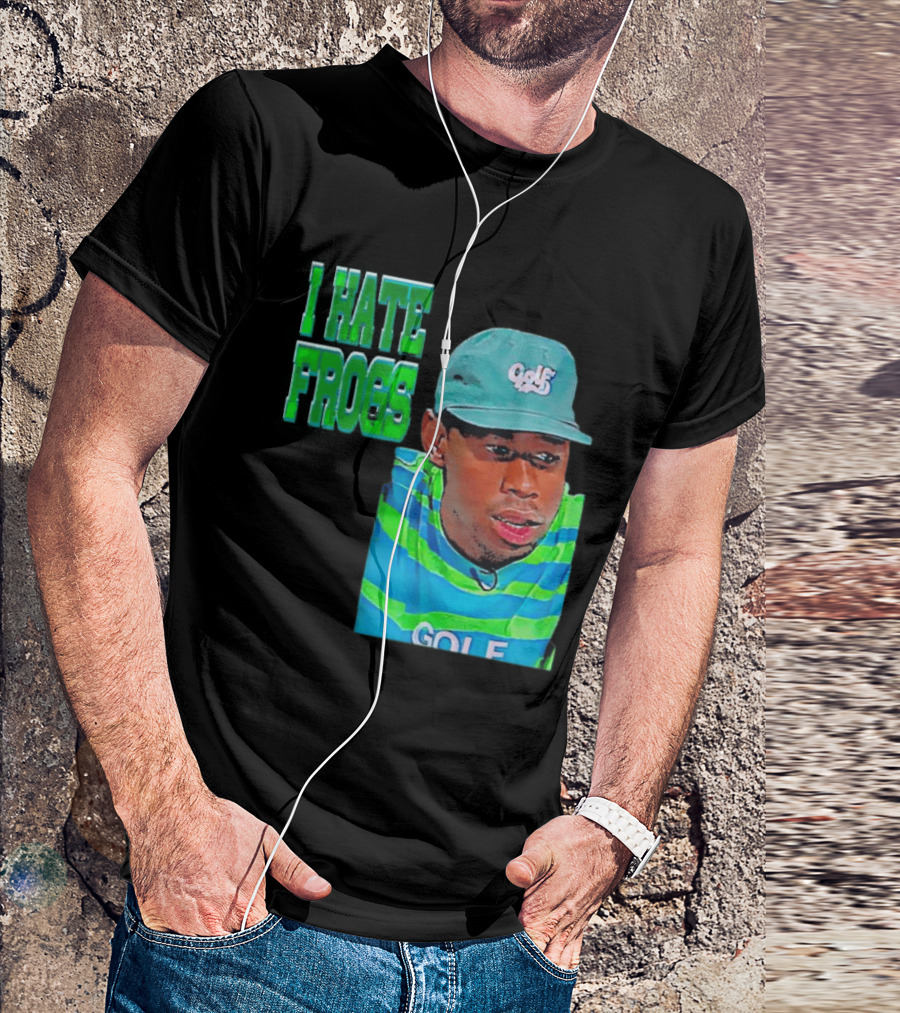 Tyler The Creator I Hate Frogs Meme Golf Hat Striped T-Shirt