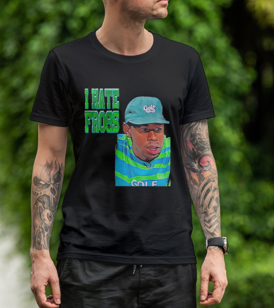 Tyler The Creator I Hate Frogs Meme Golf Hat Striped T-Shirt