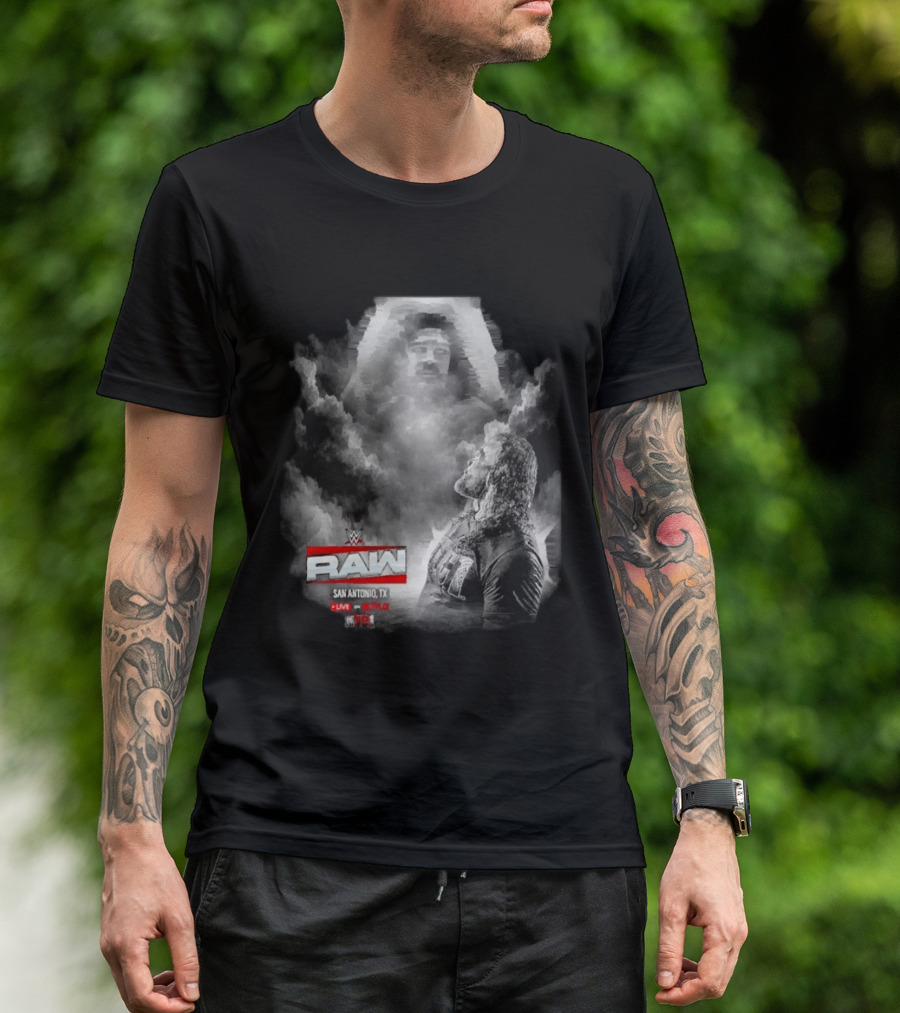 WWE Raw Roman Reigns San Antonio TX Live On USA Network T-Shirt