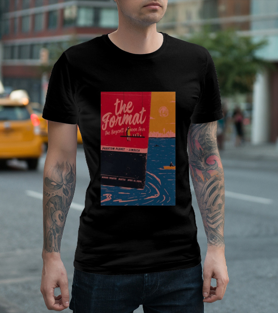 The Format Boycott Heaven Tour Moore Theatre Seattle April 13 2026 Phantom Planet Limbeck T-Shirt