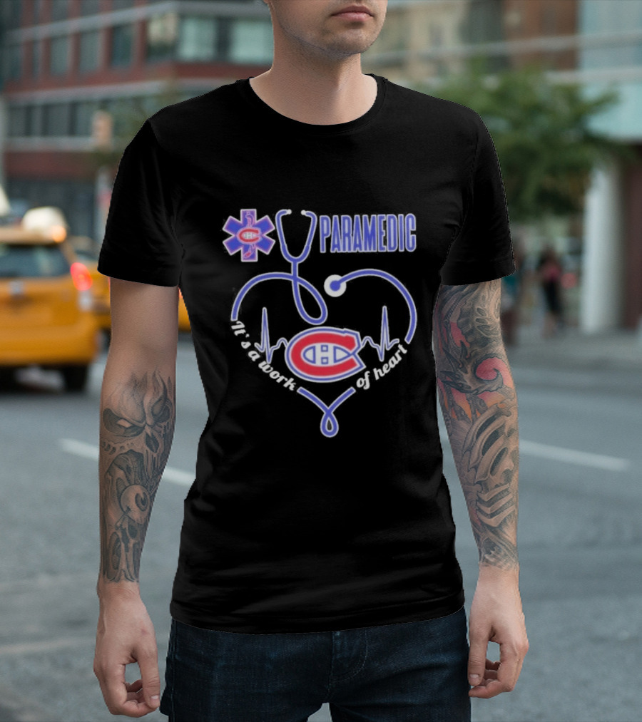 Montreal Canadiens Paramedic Heartbeat Stethoscope T-Shirt