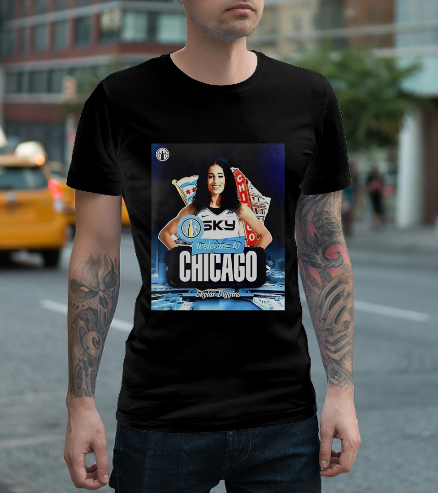 Welcome Skylar Diggins To Chicago Sky WNBA T-Shirt