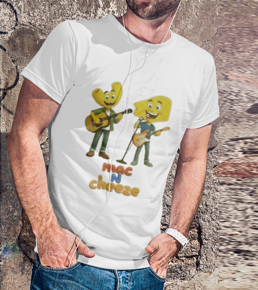 Nashville Predators Mac N Cheese Characters Guitar Duo T-Shirt