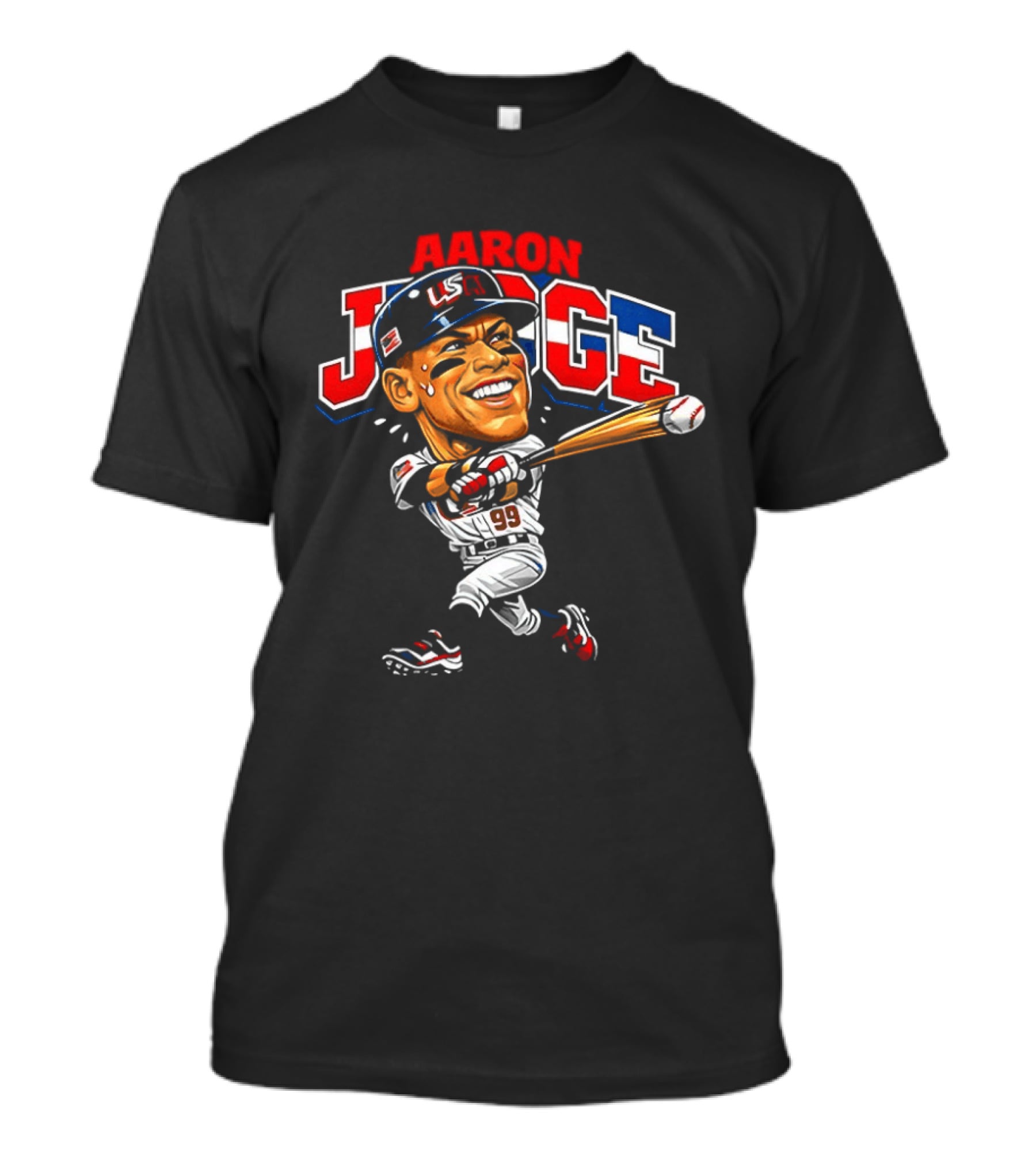 Aaron Judge USA Baseball Classic Swinging Caricature 99 T-Shirt