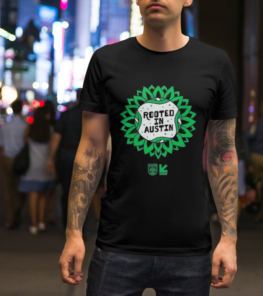 Rooted In Austin Austin FC SXSW Collaboration T-Shirt