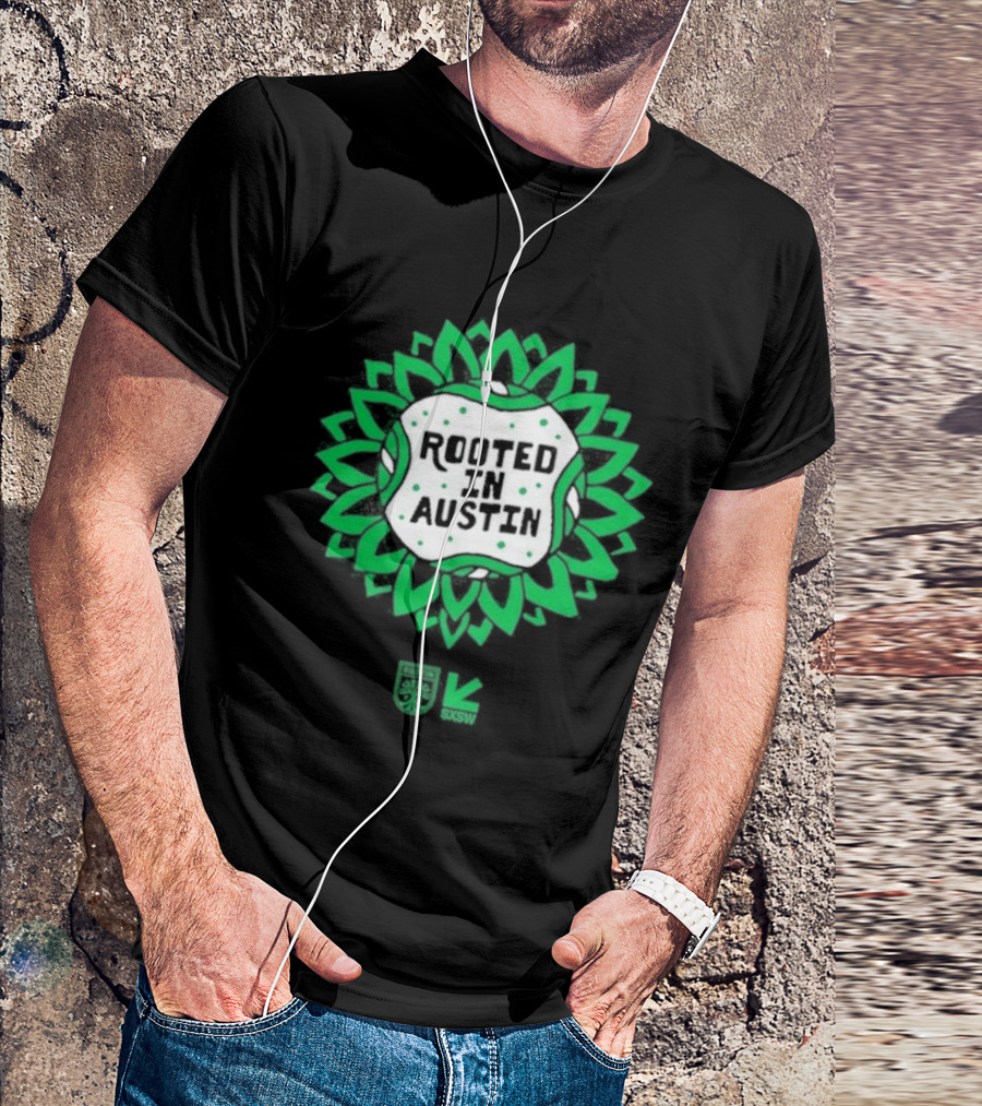 Rooted In Austin Austin FC SXSW Collaboration T-Shirt