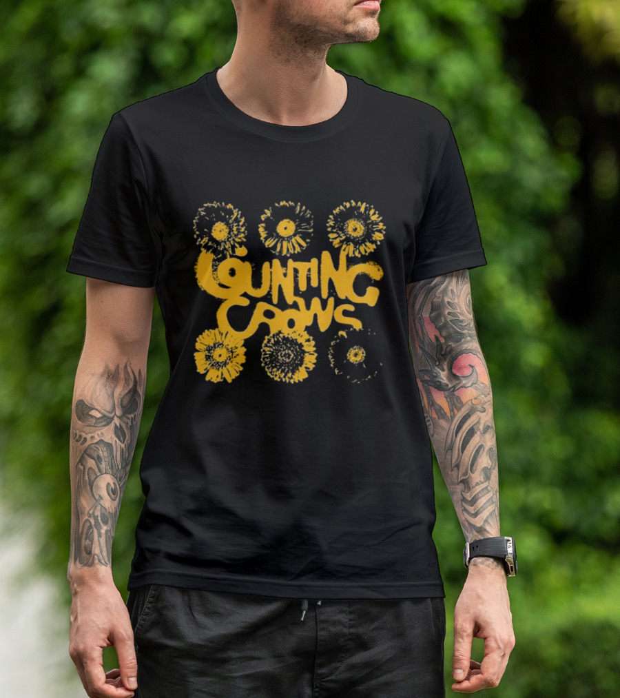 Counting Crows 90's Flower Power Aesthetic T-Shirt