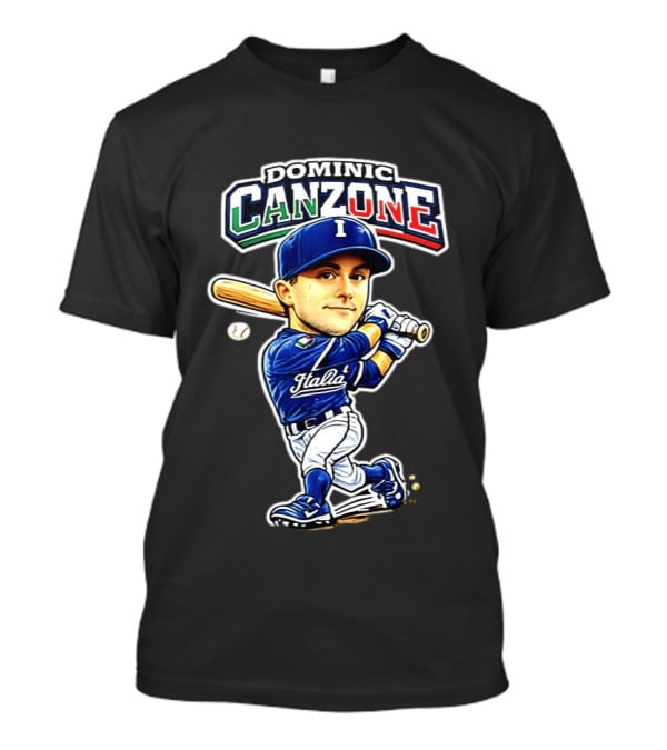 Italy Baseball Classic Dominic Canzone Italia Team Caricature T-Shirt