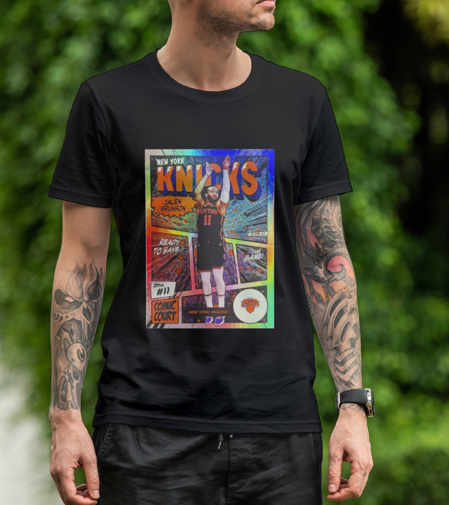 New York Knicks Jalen Brunson Comic Court Issue 11 T-Shirt