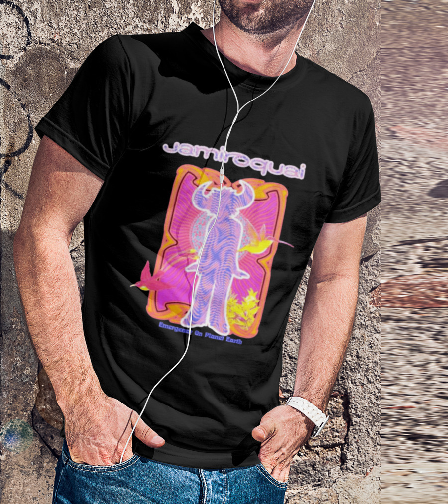 Jamiroquai Emergency On Planet Earth Psychedelic Vibrant Hummingbird T-Shirt