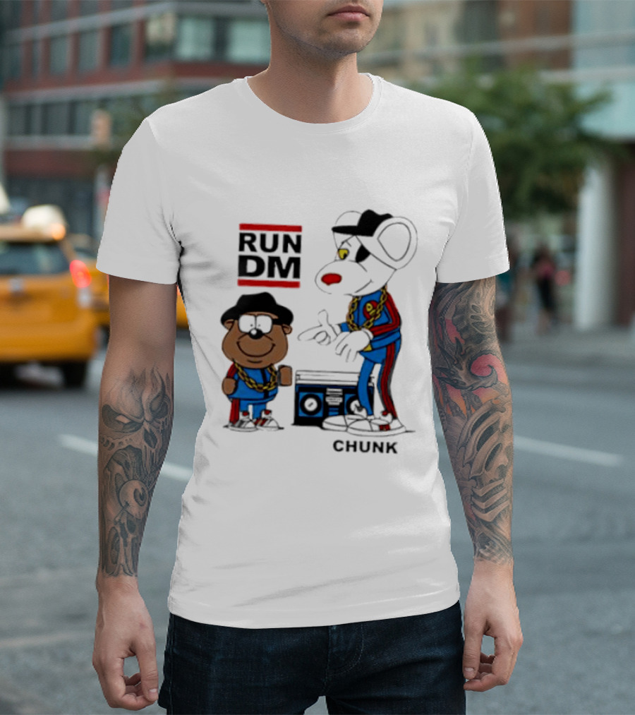 RUN DM Danger Mouse Penfold CHUNK With Boombox T-Shirt