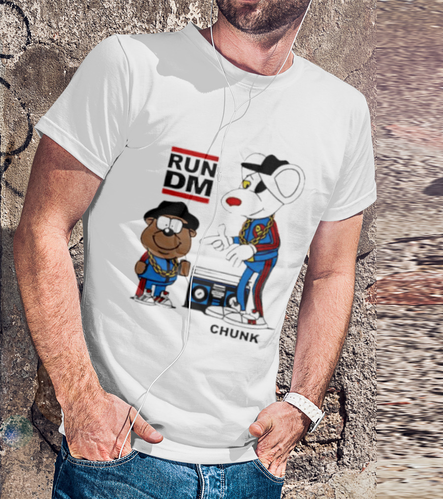 RUN DM Danger Mouse Penfold CHUNK With Boombox T-Shirt