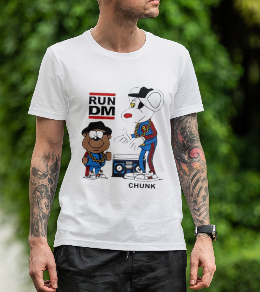RUN DM Danger Mouse Penfold CHUNK With Boombox T-Shirt