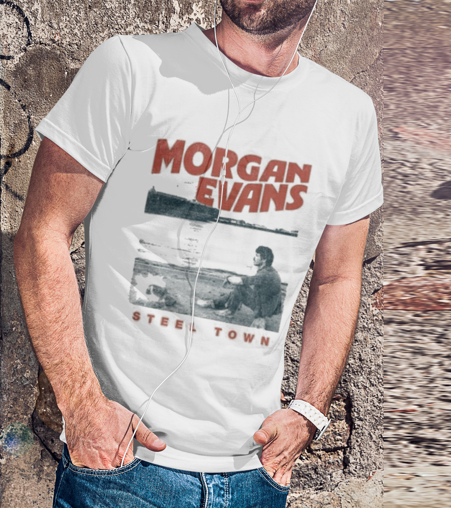 Morgan Evans Steel Town Sunset Silhouette Rowboat T-Shirt