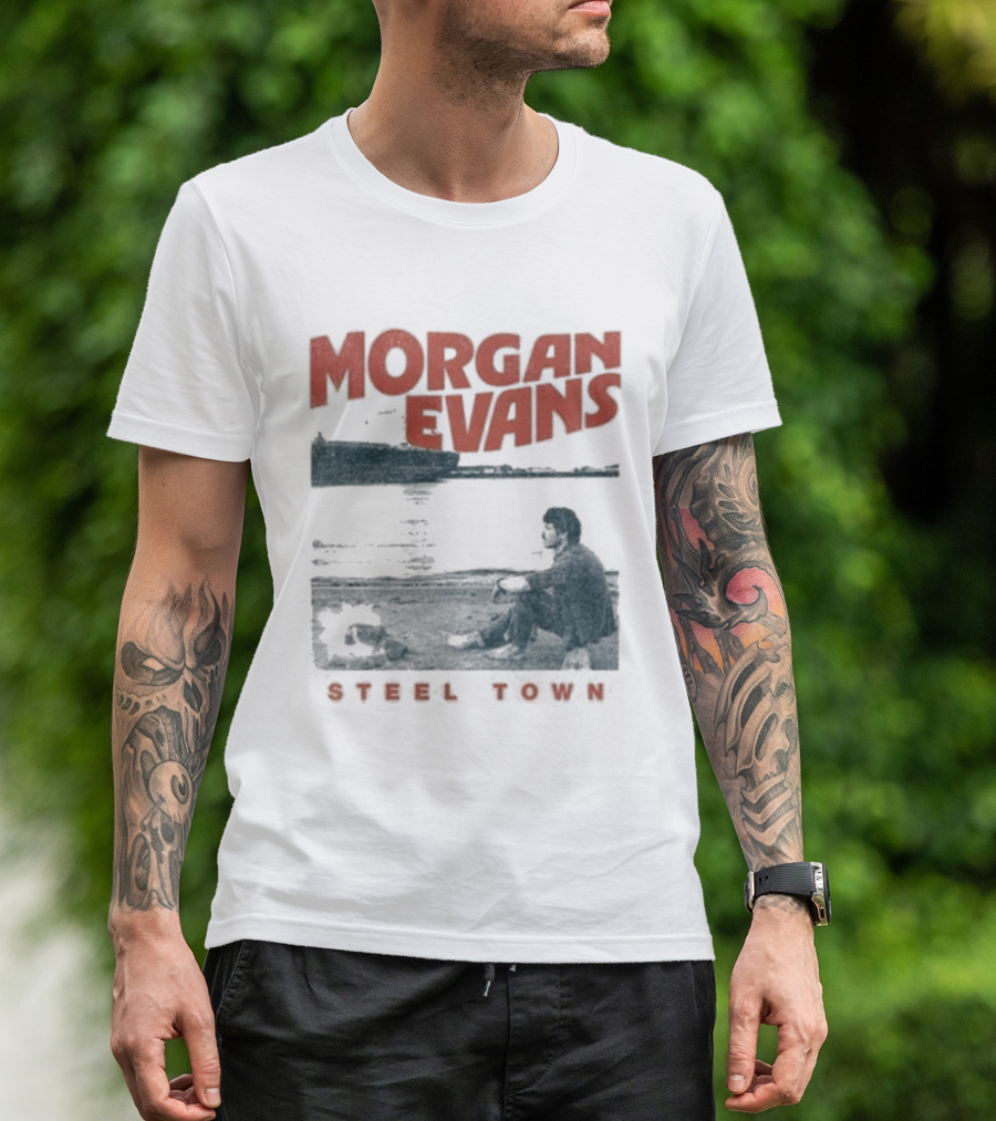 Morgan Evans Steel Town Sunset Silhouette Rowboat T-Shirt