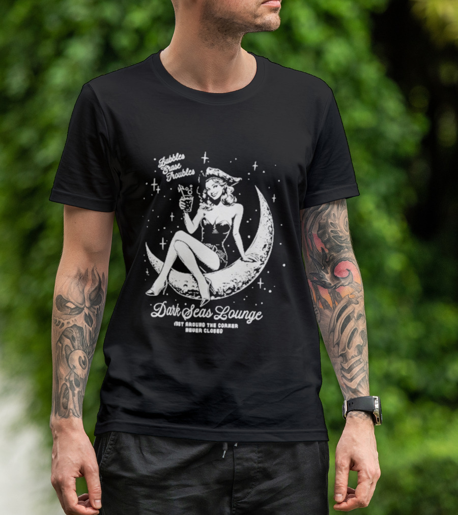 Dark Seas Lounge Hot Since The Summer Moon Maiden Cosmic Cocktails T-Shirt