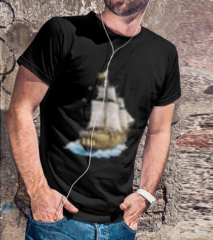 Johnny Blue Skies Dark Clouds Mutiny Midnight Ship Adventure T-Shirt