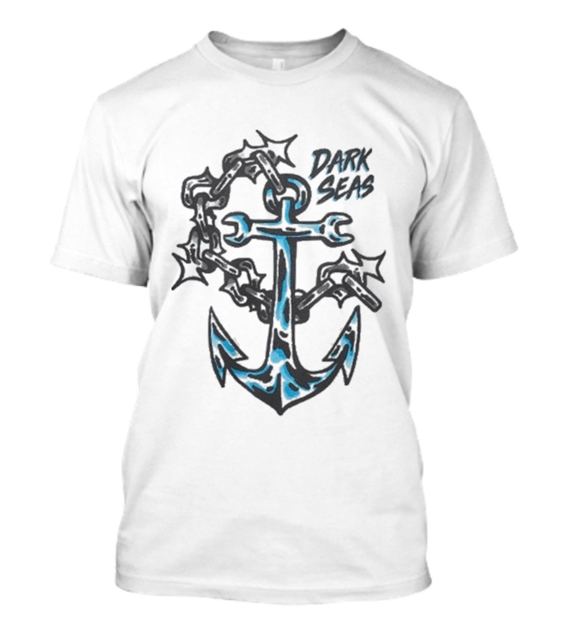 Dark Seas Anchor Wrench With Black Chains T-Shirt