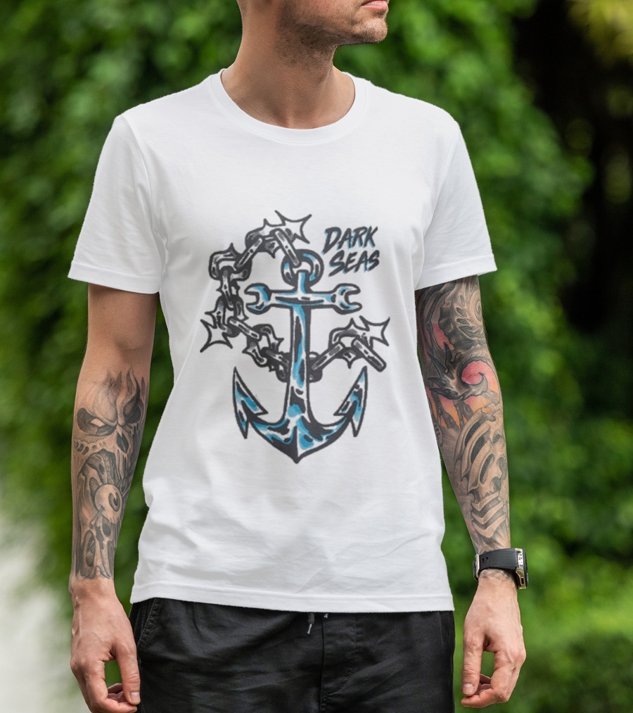 Dark Seas Anchor Wrench With Black Chains T-Shirt