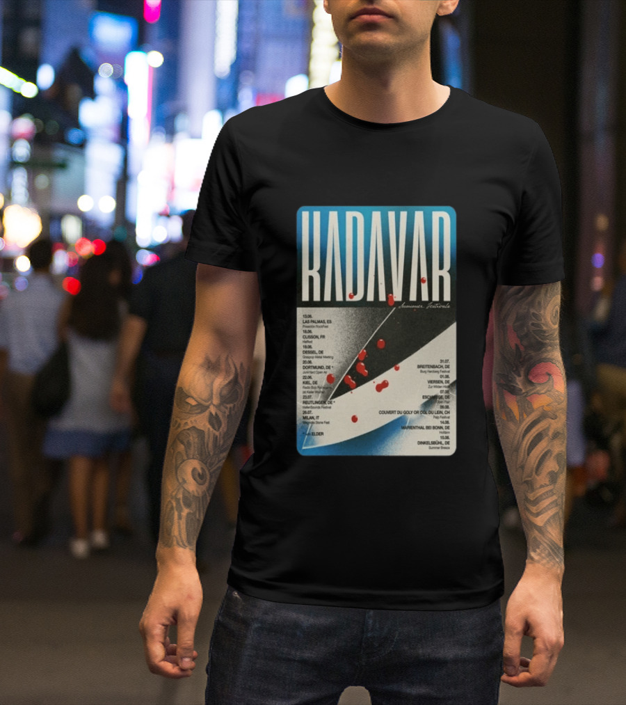 Kadavar Summer Festivals 2026 Las Palmas Clisson Colmar Dortmund Breitenbach Vevey Dunkelsbühl T-Shirt