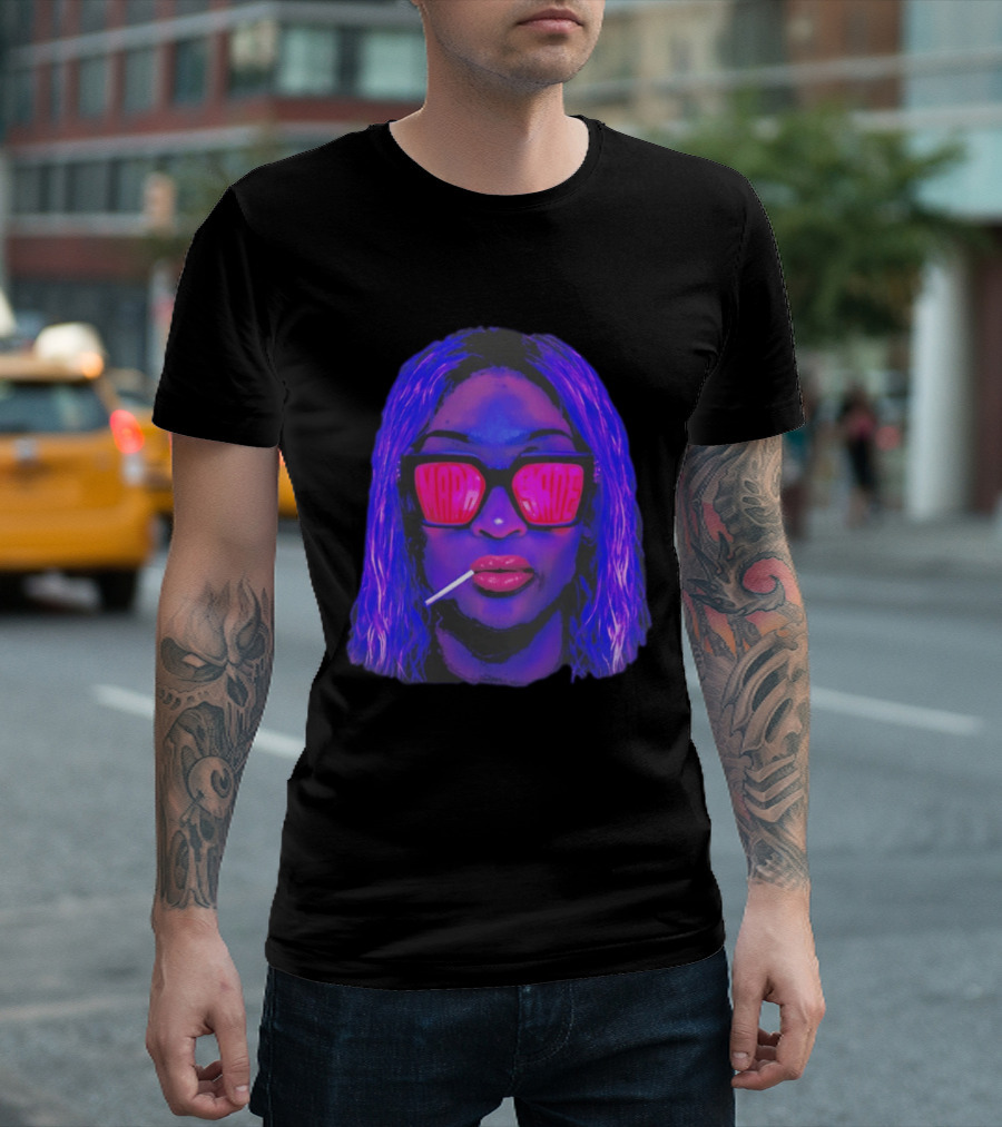 Mara Sadé Lollipop Neon Sunglasses Pop T-Shirt
