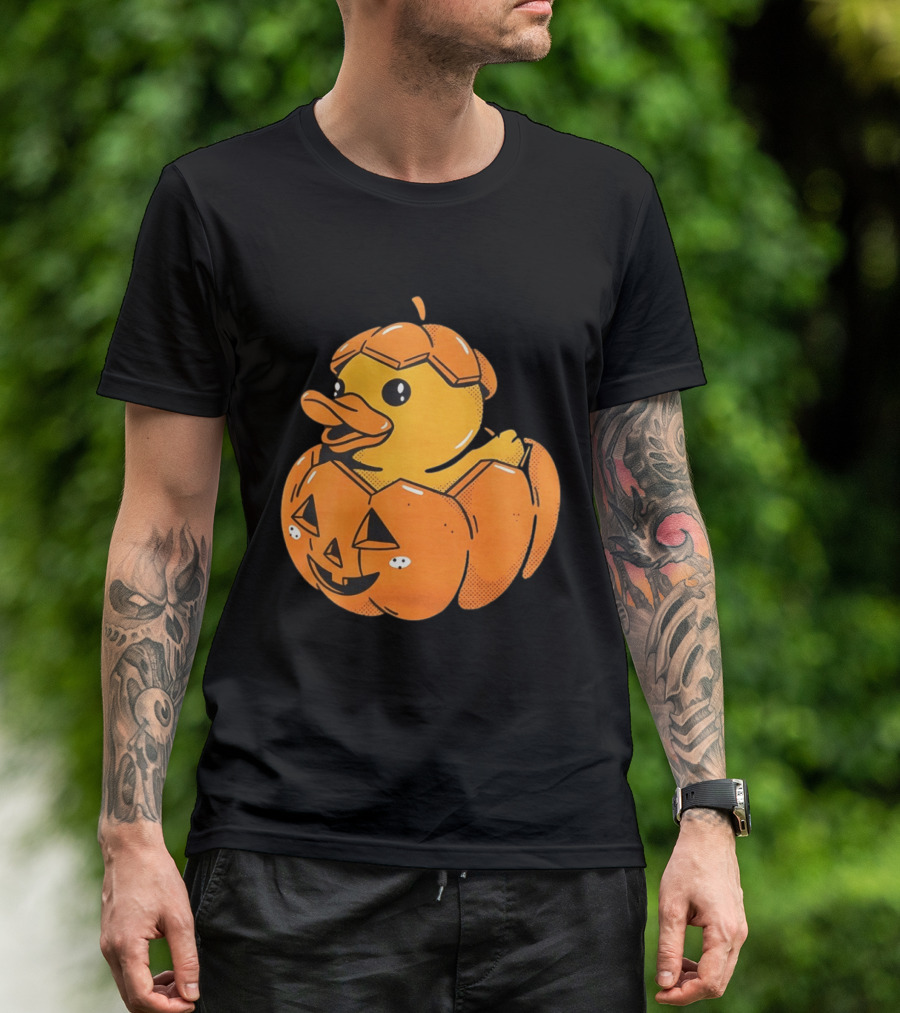 Rubber Duck Pumpkin Halloween Jack O' Lantern T-Shirt