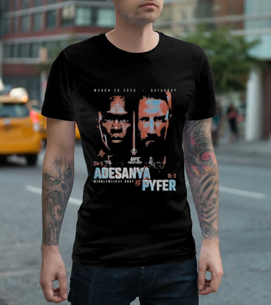 UFC Fight Night March 20 2026 Adesanya Vs Pyfer Middleweight Bout T-Shirt