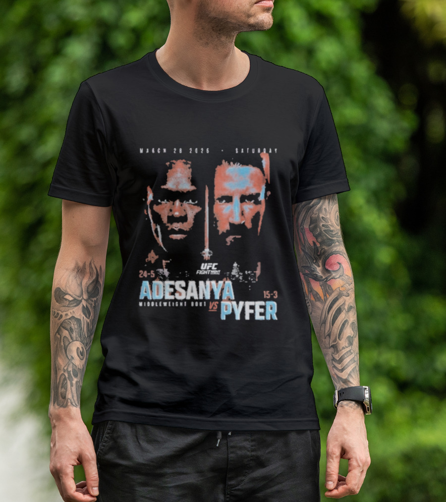 UFC Fight Night March 20 2026 Adesanya Vs Pyfer Middleweight Bout T-Shirt