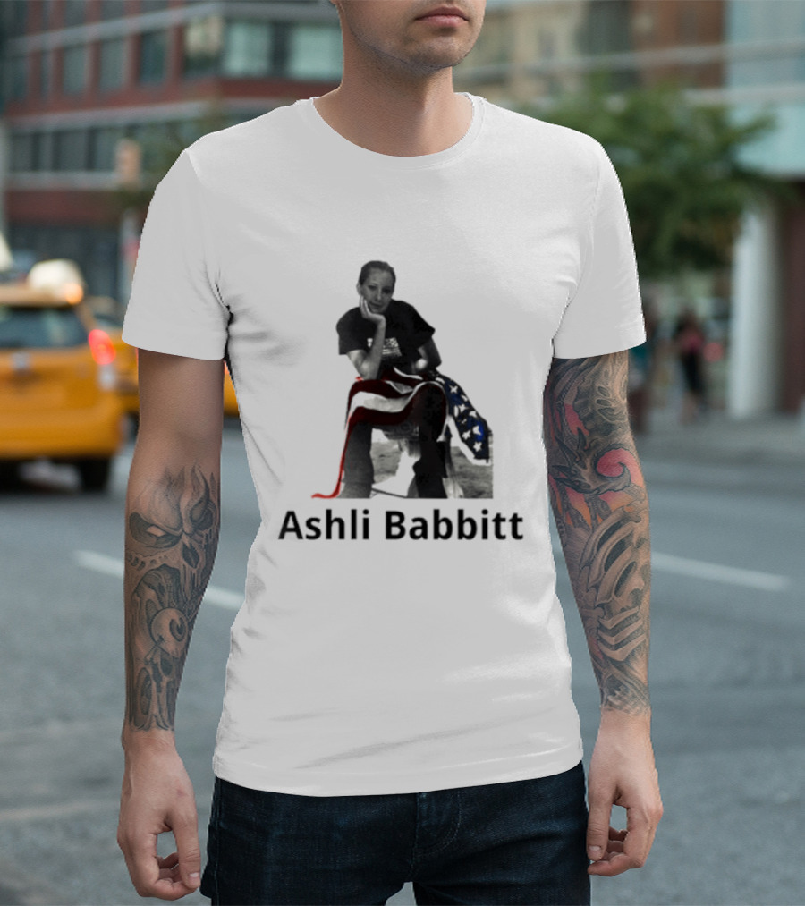 Ashli Babbitt USA Flag Hug T-Shirt