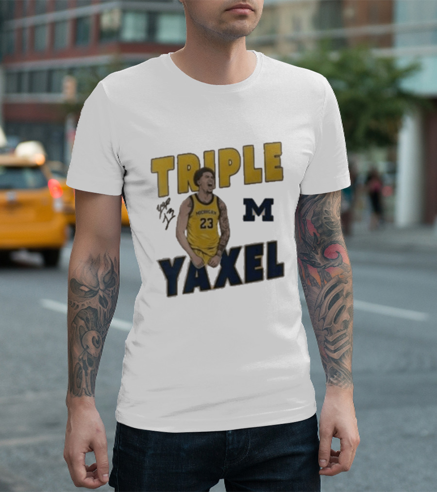 Michigan Triple M Yaxel 23 Basketball Jersey T-Shirt