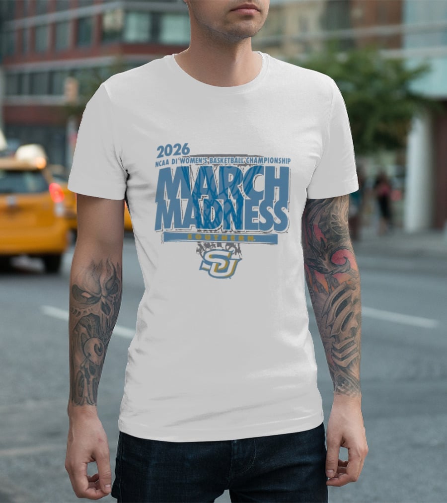 Southern Jaguars 2026 NCAA DI Women's Basketball Championship March Madness First Four T-Shirt