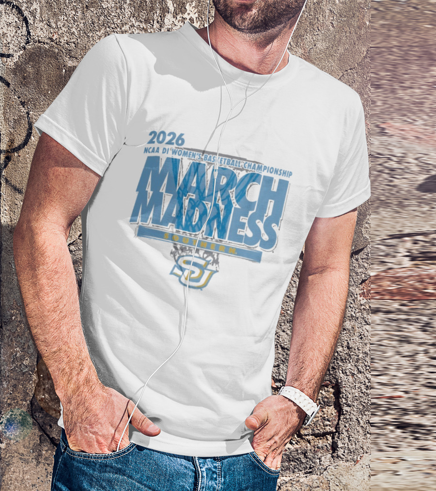 Southern Jaguars 2026 NCAA DI Women's Basketball Championship March Madness First Four T-Shirt