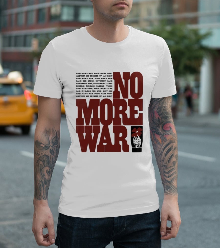No More War Wear The Peace Flower Grenade T-Shirt