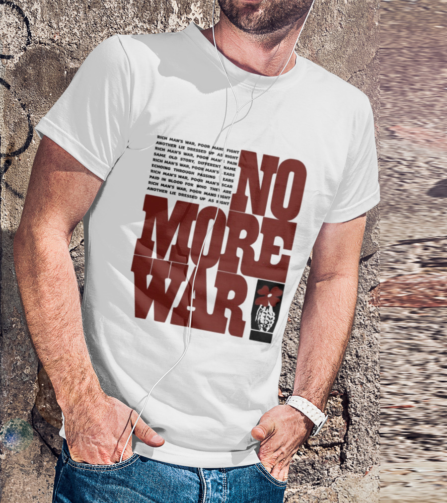 No More War Wear The Peace Flower Grenade T-Shirt